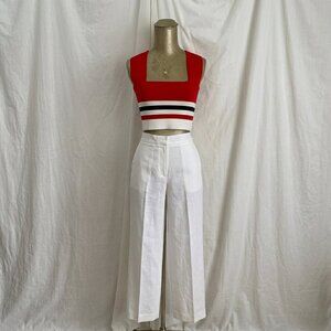 Seek the Label Striped Crop Top XS